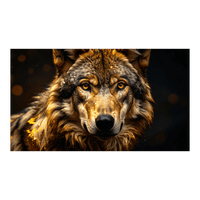 Wandbild Goldener Wolf 1