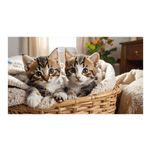 Wandbild Katzenbabies