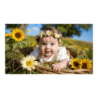 Wandbild Sonnenblumen-Baby