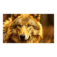 Wandbild Goldener Wolf 3
