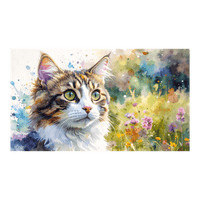 Wandbild Watercolor Katze 1