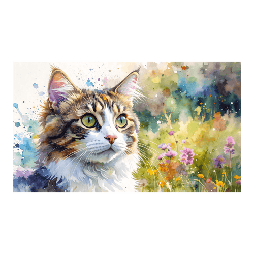 Wandbild Watercolor Katze 1