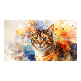 Wandbild Watercolor Katze 2