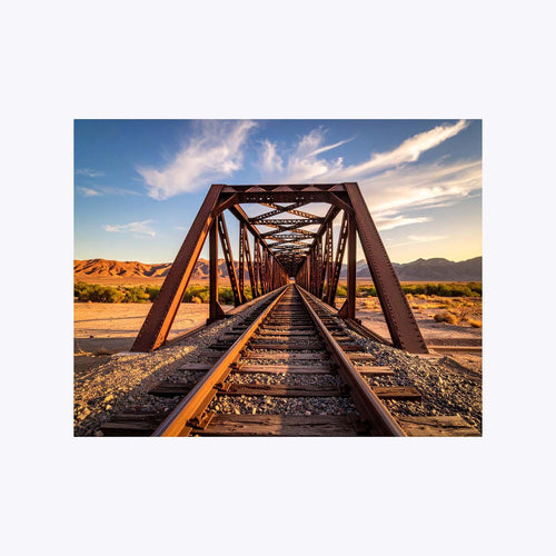 Wandbild Eisenbahnbrücke