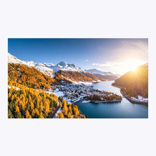 Wandbild idyllisches St.Moritz