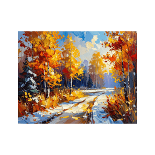 Wandbild Winterliche Landschaft 1