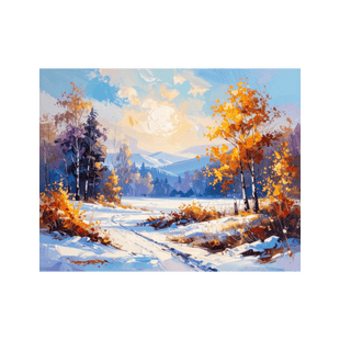 Wandbild Winterliche Landschaft 2