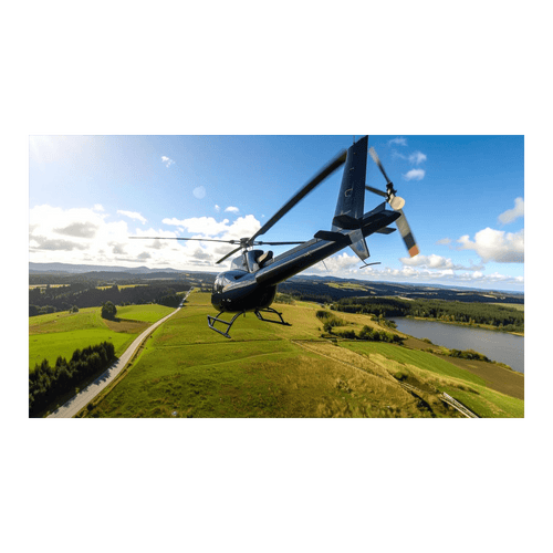 Wandbild Helikopter Flug