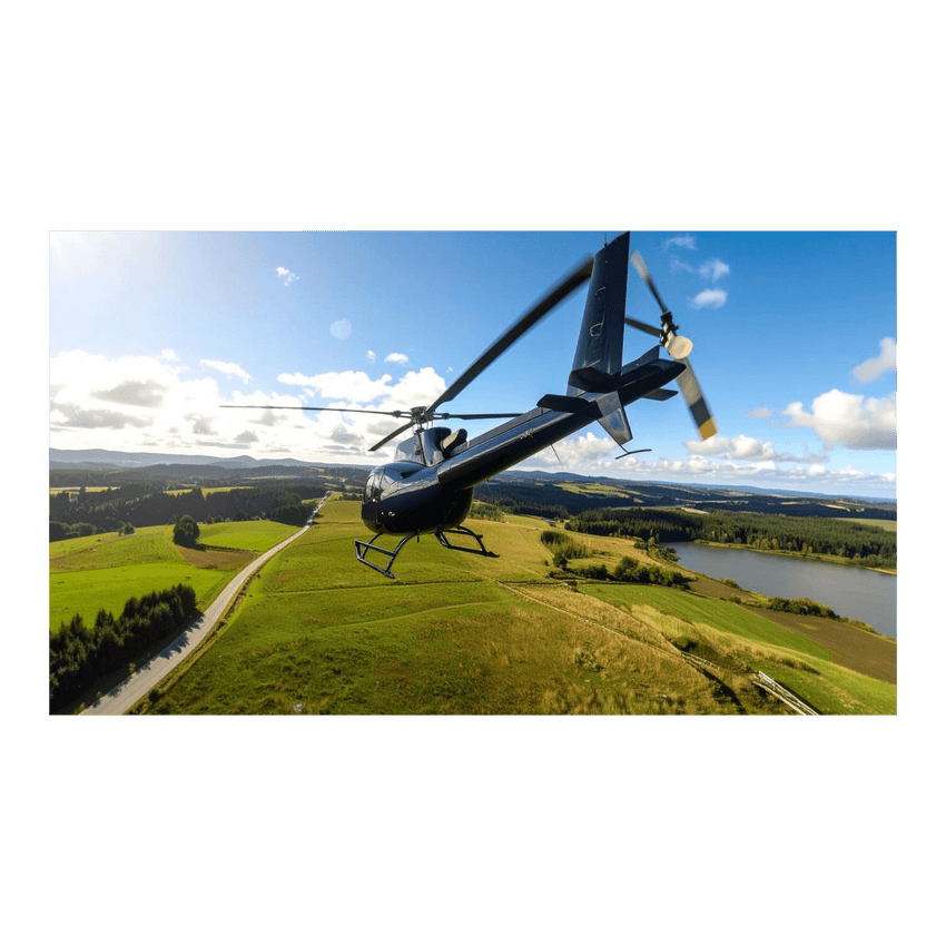 Wandbild Helikopter Flug