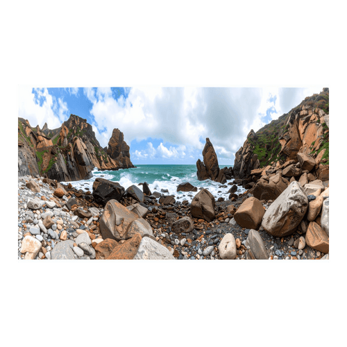 Wandbild Atemberaubender Steinstrand 1