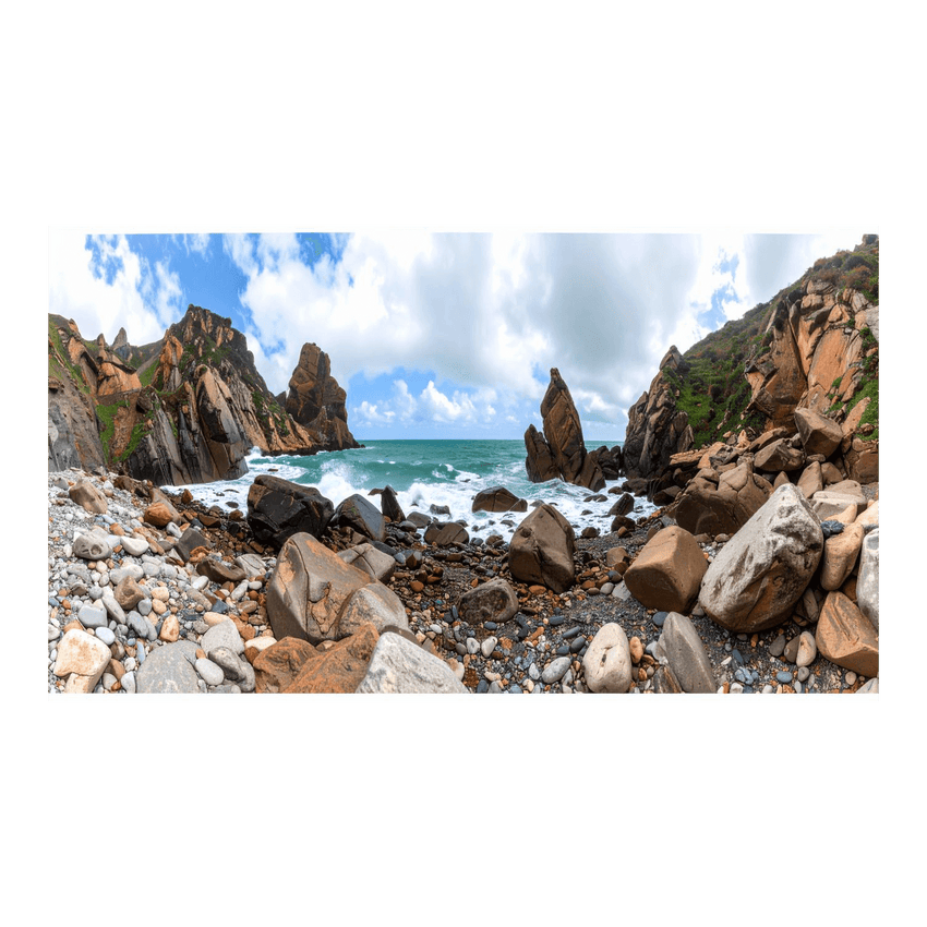 Wandbild Atemberaubender Steinstrand 1