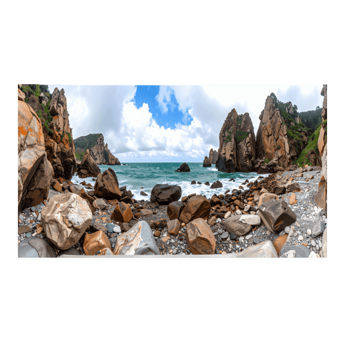 Wandbild Atemberaubender Steinstrand 2