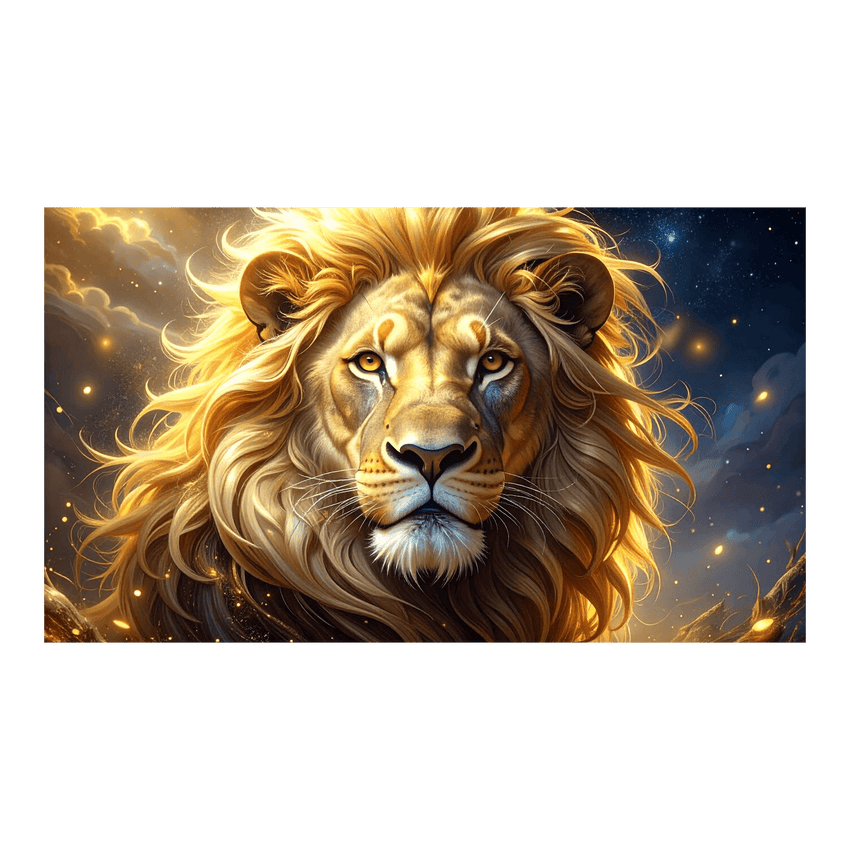 Wandbild Goldener Löwe 1