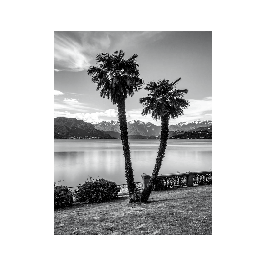 Wandbild Lago Maggiore Schwarz Weiss 1