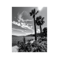 Wandbild Lago Maggiore Schwarz Weiss 2