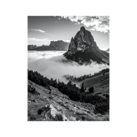 Wandbild Nebelschwaden Schwarz Weiss 2