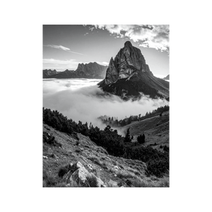 Wandbild Nebelschwaden Schwarz Weiss 2