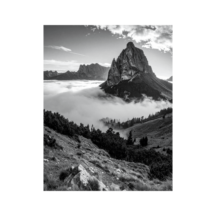 Wandbild Nebelschwaden Schwarz Weiss 2