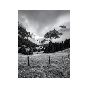 Wandbild Nebelschwaden Schwarz Weiss 3