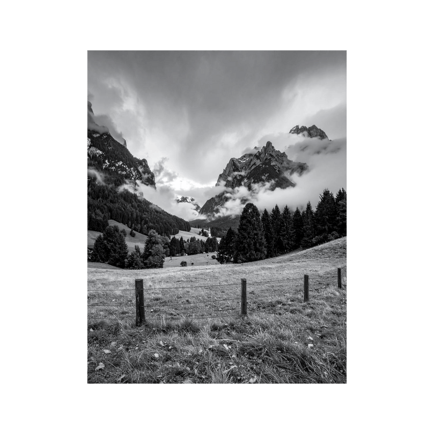 Wandbild Nebelschwaden Schwarz Weiss 3