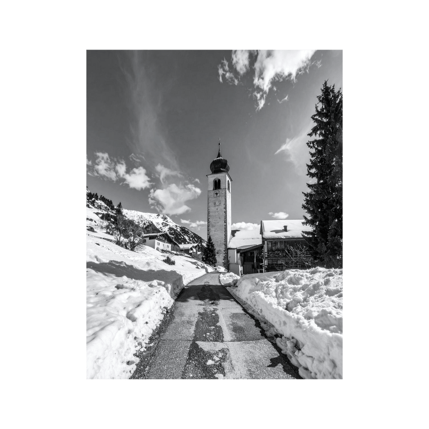 Wandbild Bündner Bergdorf 2