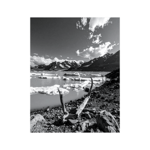 Wandbild Gletschersee