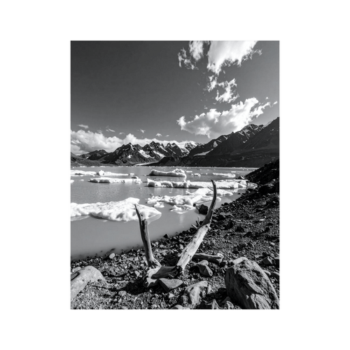 Wandbild Gletschersee