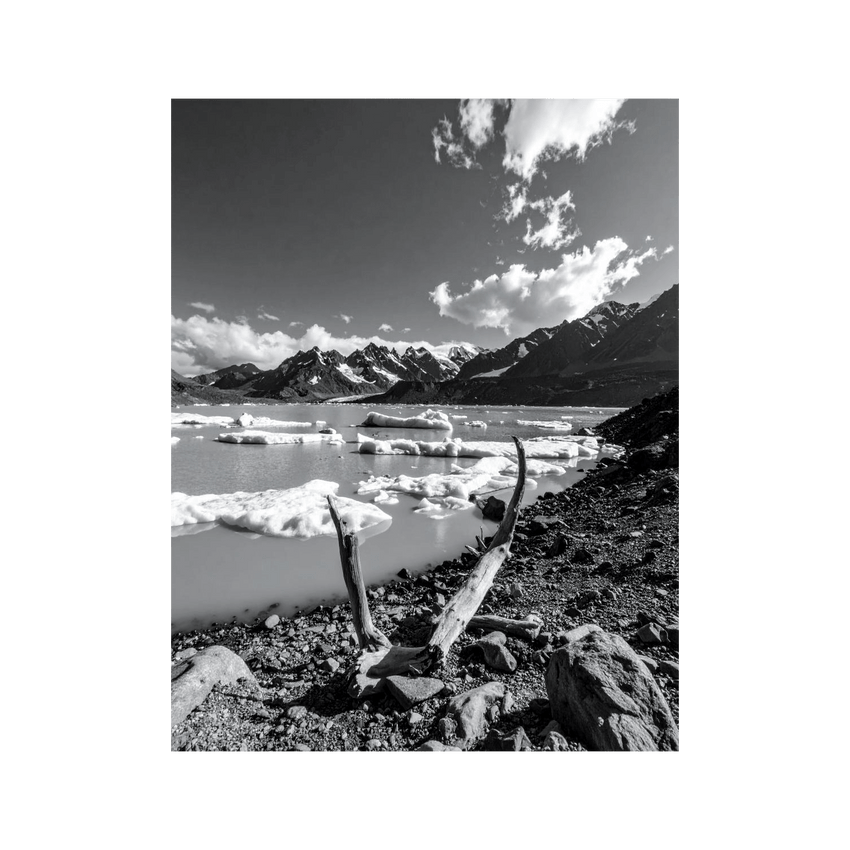 Wandbild Gletschersee