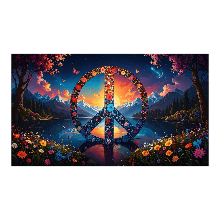 Wandbild Peace Illustration 1