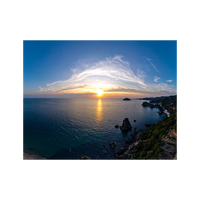 Wandbild Sonnenuntergang am Meer