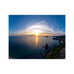 Wandbild Sonnenuntergang am Meer