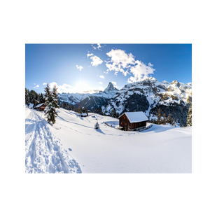 Wandbild Winter in der Schweiz