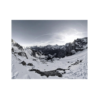 Wandbild Schweizer Alpen Schwarz Weiss 1