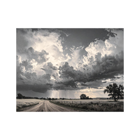 Wandbild Gewitterhimmel Schwarz Weiss 1