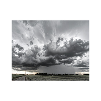 Wandbild Gewitterhimmel Schwarz Weiss 3