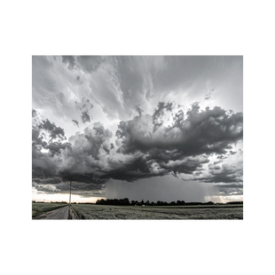 Wandbild Gewitterhimmel Schwarz Weiss 3