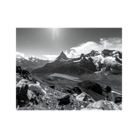 Wandbild Schweizer Alpen Schwarz Weiss 3