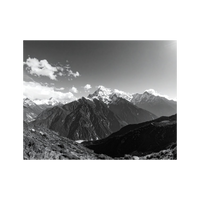 Wandbild Himalaya Schwarz Weiss 1