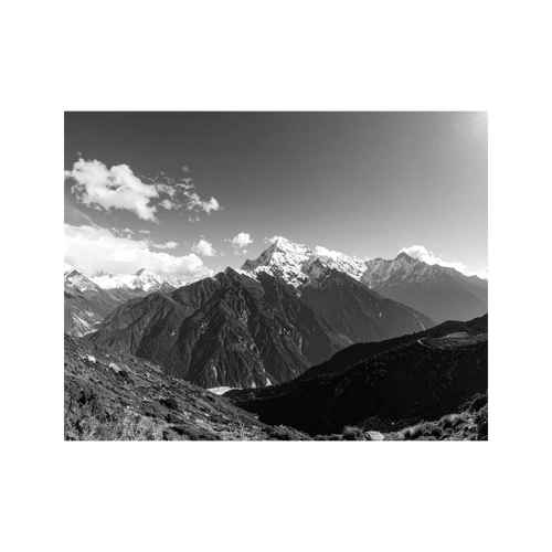 Wandbild Himalaya Schwarz Weiss 1