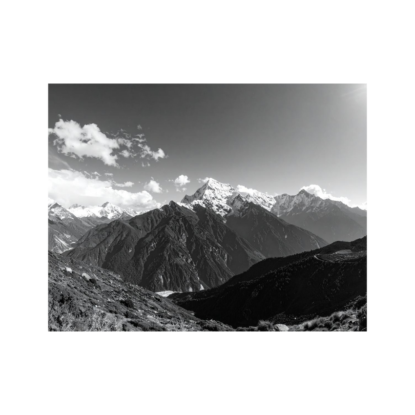 Wandbild Himalaya Schwarz Weiss 1