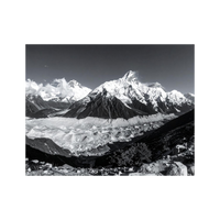 Wandbild Himalaya Schwarz Weiss 2