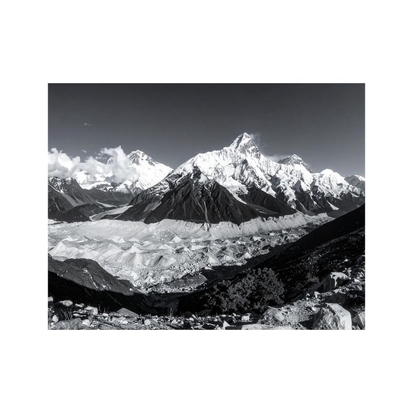 Wandbild Himalaya Schwarz Weiss 2