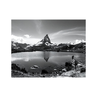 Wandbild Matterhorn Schwarz Weiss 1