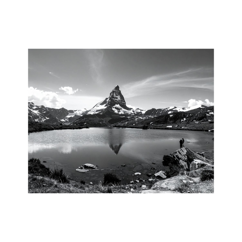 Wandbild Matterhorn Schwarz Weiss 1