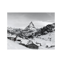Wandbild Matterhorn Schwarz Weiss 2