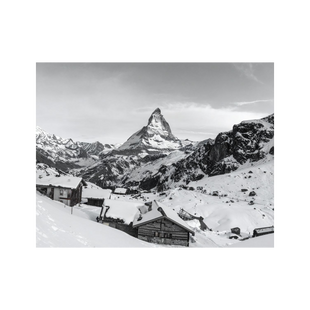 Wandbild Matterhorn Schwarz Weiss 2
