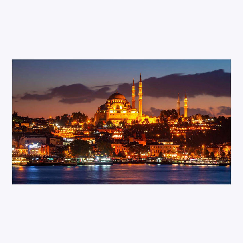 Wandbild Istanbul bei Nacht