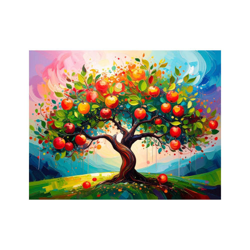 Wandbild abstrakt gezeichneter Ostbaum 2