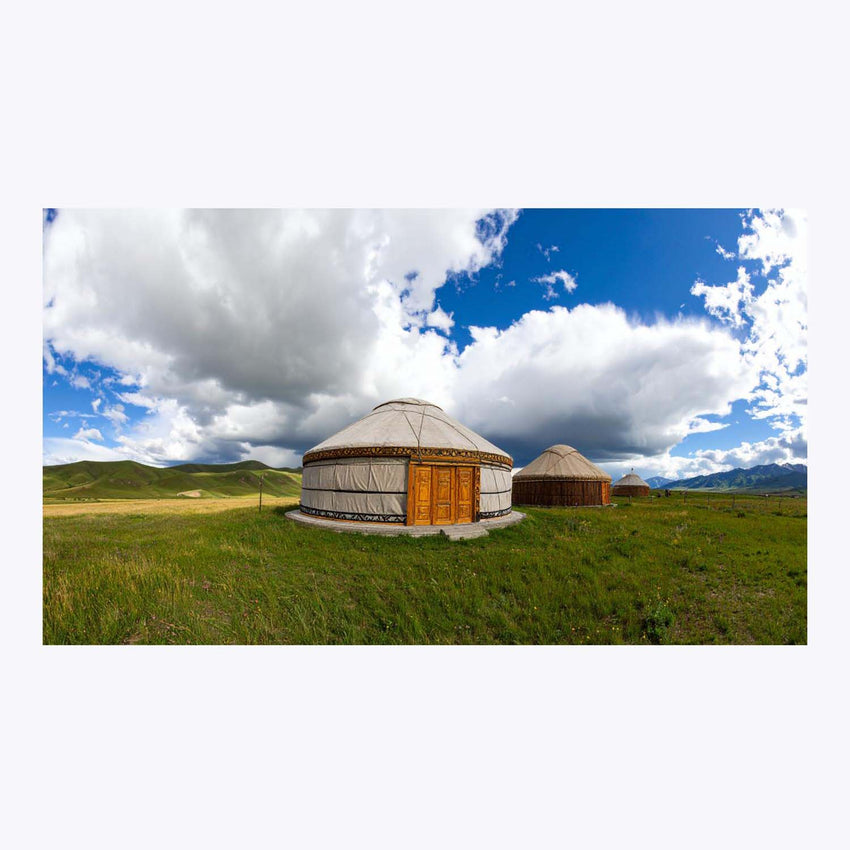 Wandbild Jurte in Kasachstan