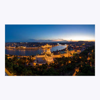 Wandbild Budapest bei Nacht